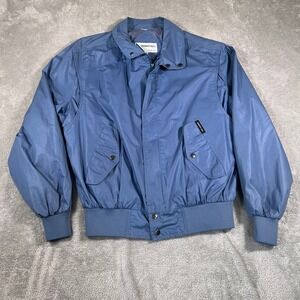 Vintage Members Only Jacket Mens Size 42 Blue Bomber Retro